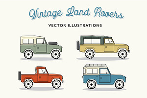 Vintage Land Rover Illustrations