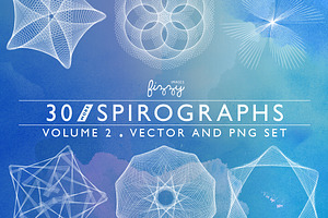 30 Spirographs Vol 2 Vector & PNGs