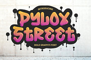 Pylox Street - Bold Graffiti Font, a Font by Garisman Std (Thumbnail 1 of 11)