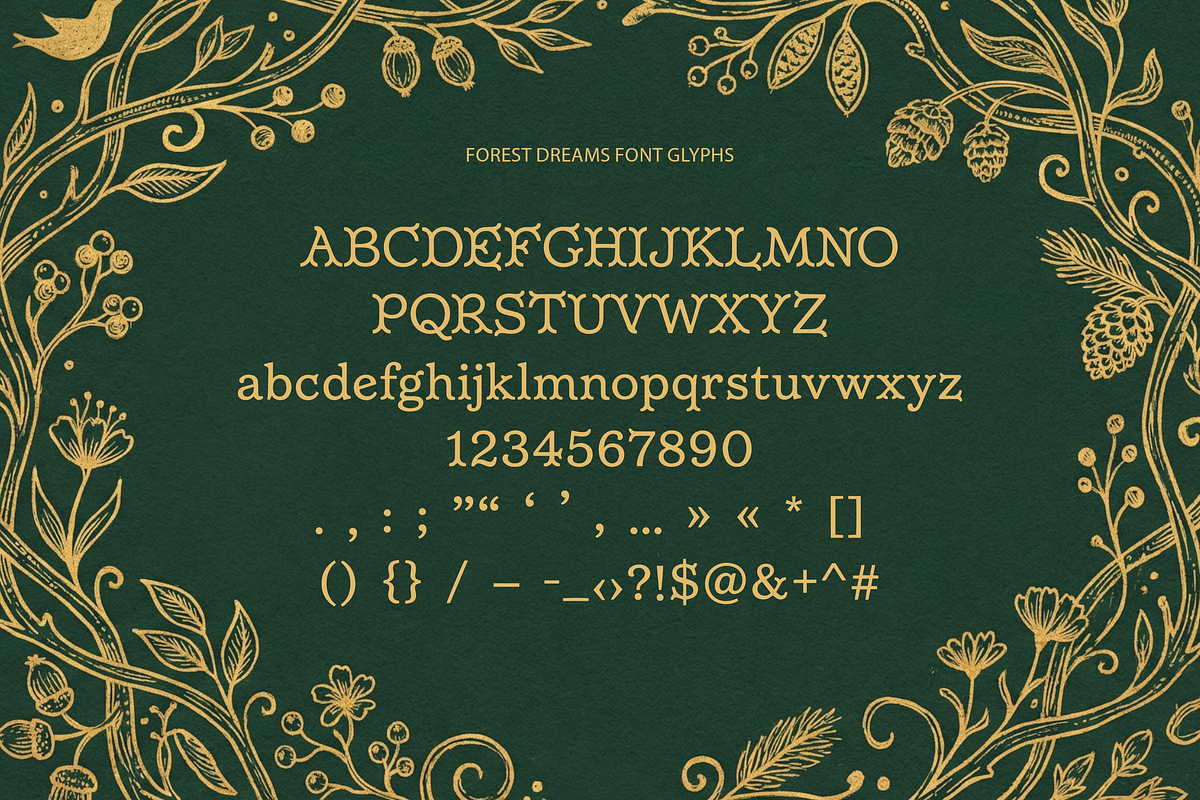 Forest Dreams | Whimsical Font, a Serif Font by gafaroff studio (Photo 4 of 7)