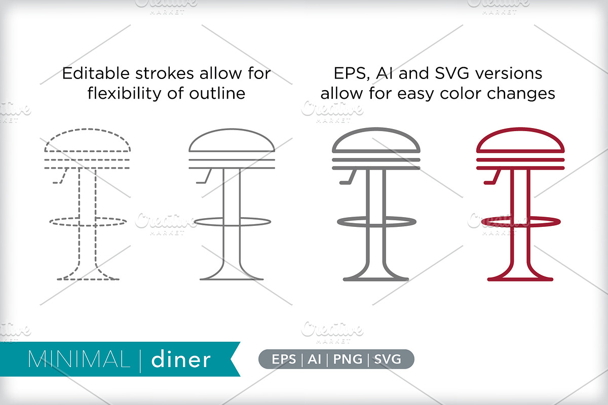 Minimal diner icons, an Outline Icon by Picture Window (Photo 5 of 5)