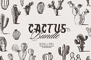 Sketch Cacti Vector Bundle, a Seasonal Illustration by TheMountBirdStudio (Thumbnail 1 of 14)