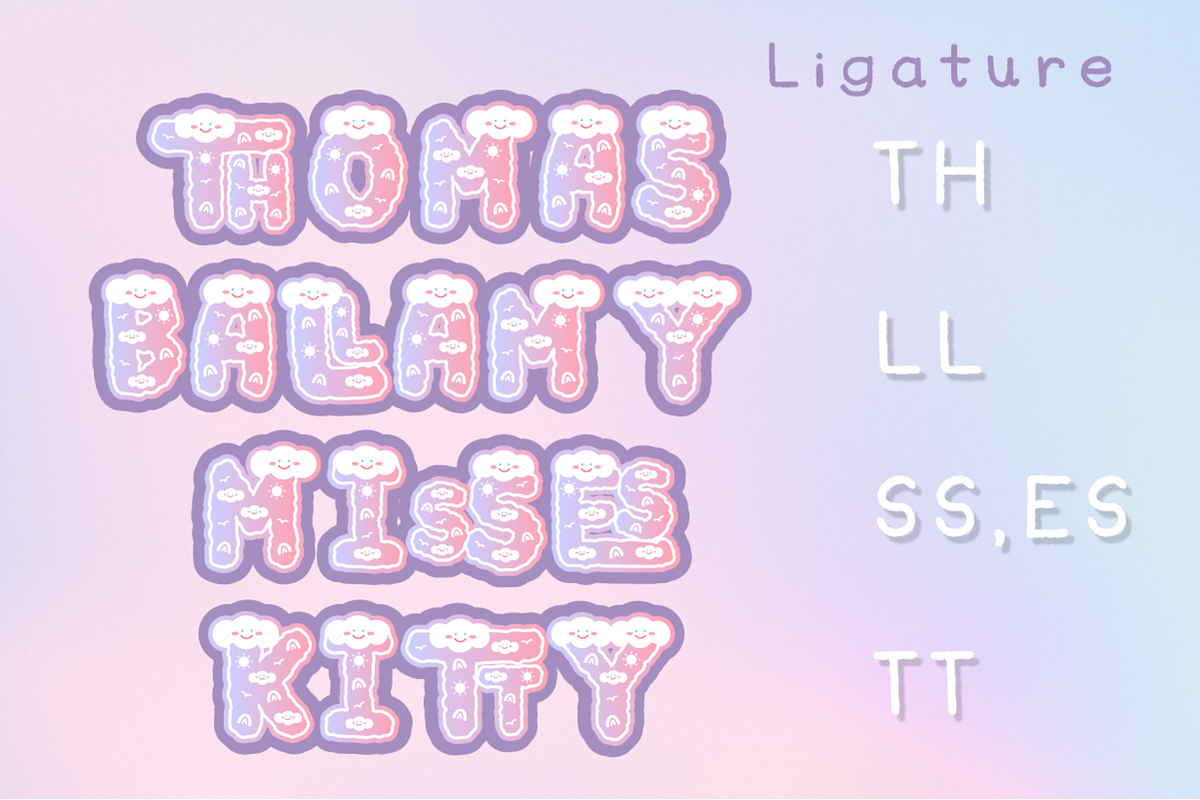 Rainbow Sweet - SVG Color Cute Font, a Symbol Font by Kanink Studio (Photo 7 of 8)
