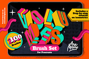 Volumes Brush Set for Procreate, a Brush Add-On by Ana Moreno | Letteringiam (Thumbnail 1 of 7)