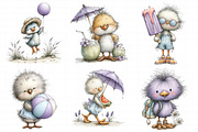 Summer Funny Chick Clipart, an Illustration by Daily.Designs (Thumbnail 5 of 8)
