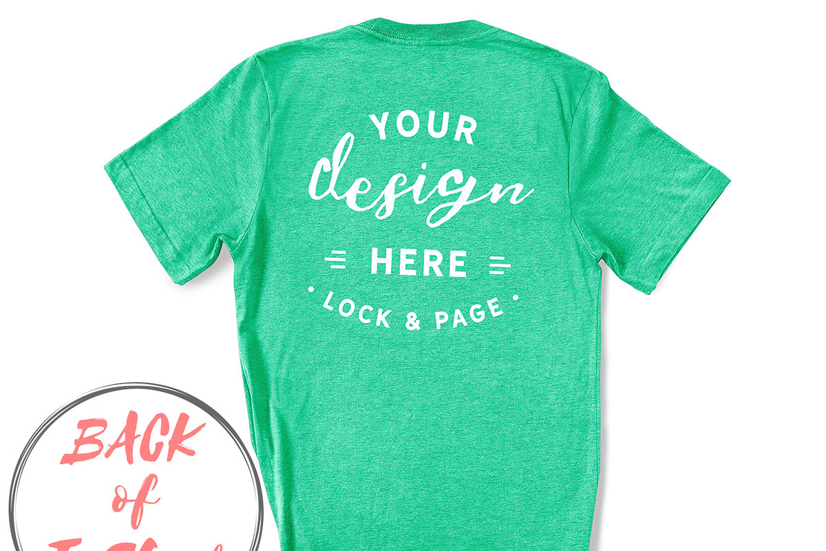 Back Of T-Shirt BC3001 Mockup Bundle, a Shirt Mockup by lock and page (Photo 85 of 88)