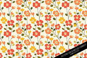 Seamless Retro Flowered Wallpaper, a Pattern Graphic by Chromolume Studio (Thumbnail 12 of 15)