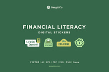 Financial Literacy Digital Stickers by  in Illustrations