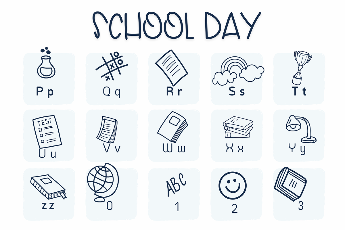 School Day| Symbols Fonts, a Symbol Font by Sirinart (Photo 3 of 8)