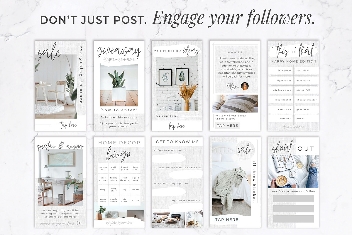 Instagram Stories for Canva | Linen, a Social Media Template by Thirty One Palms Studio (Photo 2 of 11)