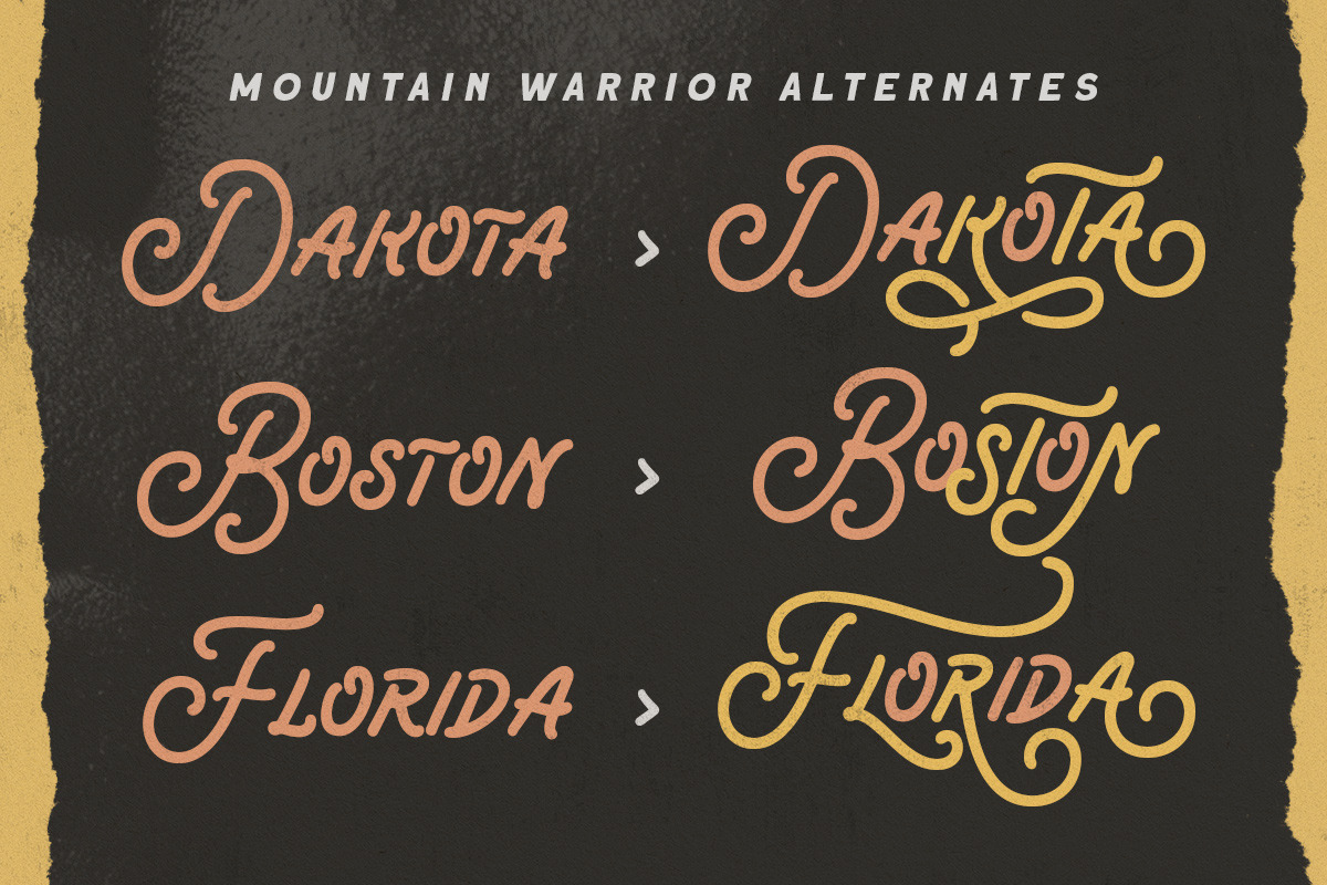 Mountain Warrior - Monoline Script, a Script Font by Letterhend Studio (Photo 4 of 9)