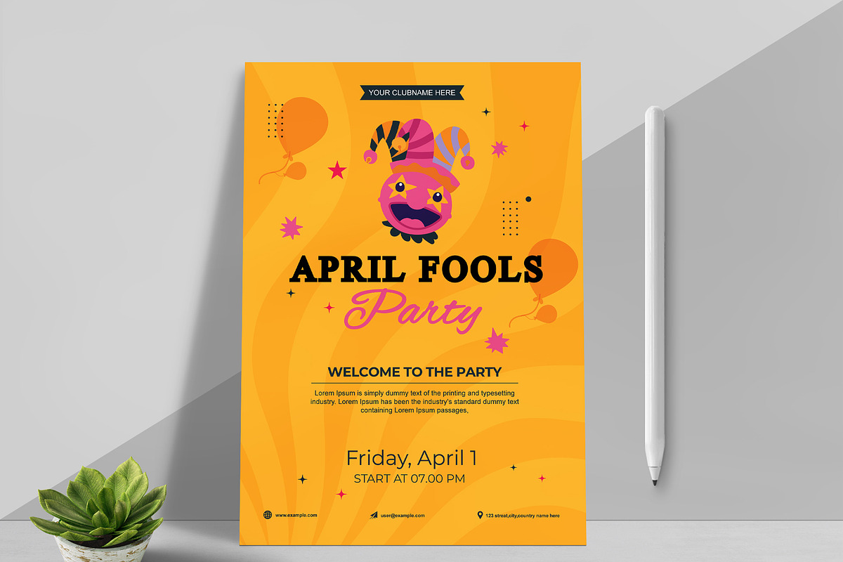 April Fools Flyer Template Design, a Flyer Template by MightyDesign (Photo 1 of 7)