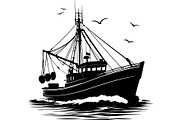 Vintage Fishing Boat Bundle, an Object Graphic by Designer_Momina (Thumbnail 11 of 13)