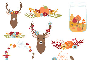 Hello Autumn Clipart Set