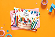 Printable Birthday Greeting Card,7x5, a Card Template by Print Haven (Thumbnail 1 of 5)