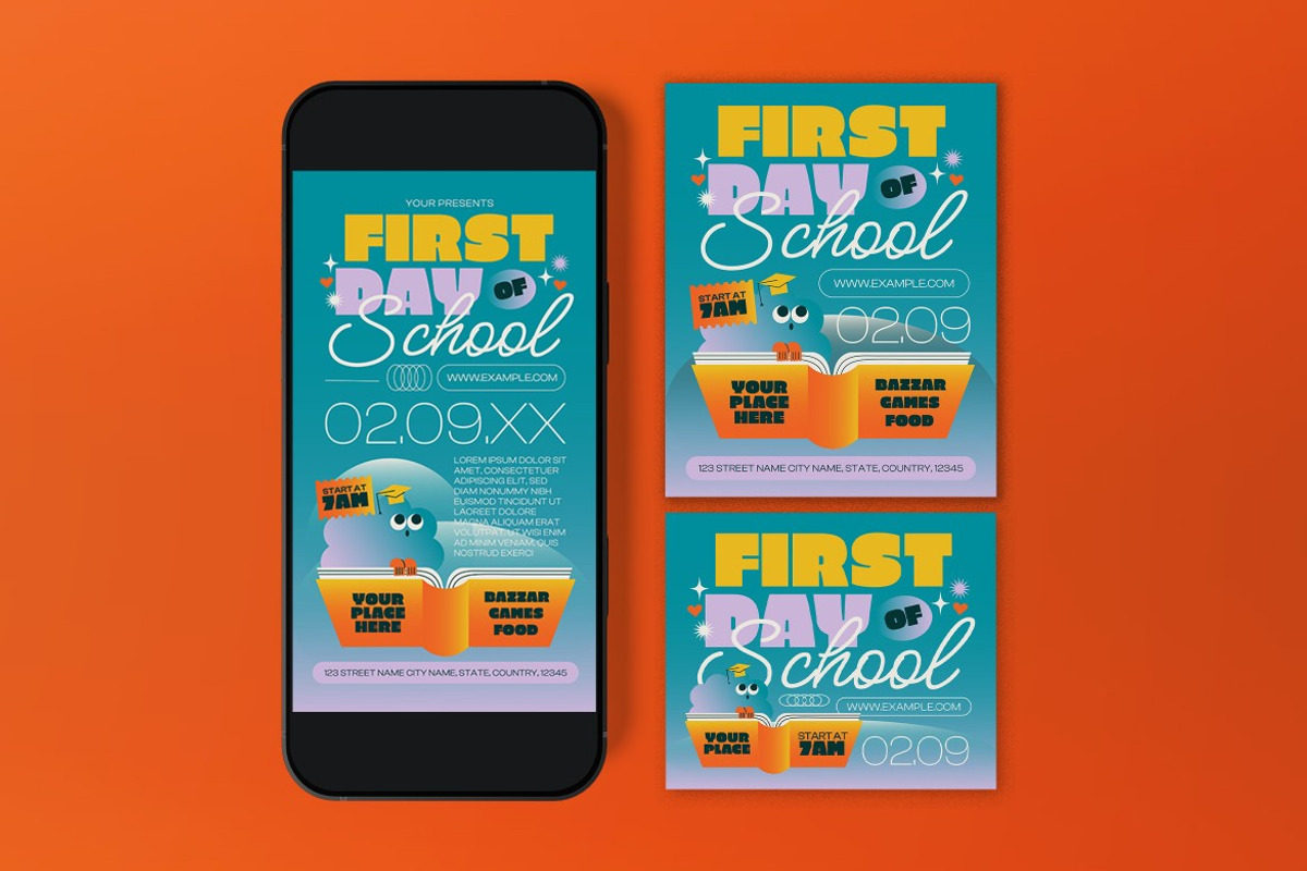 First Day Of School Flyer preview 3