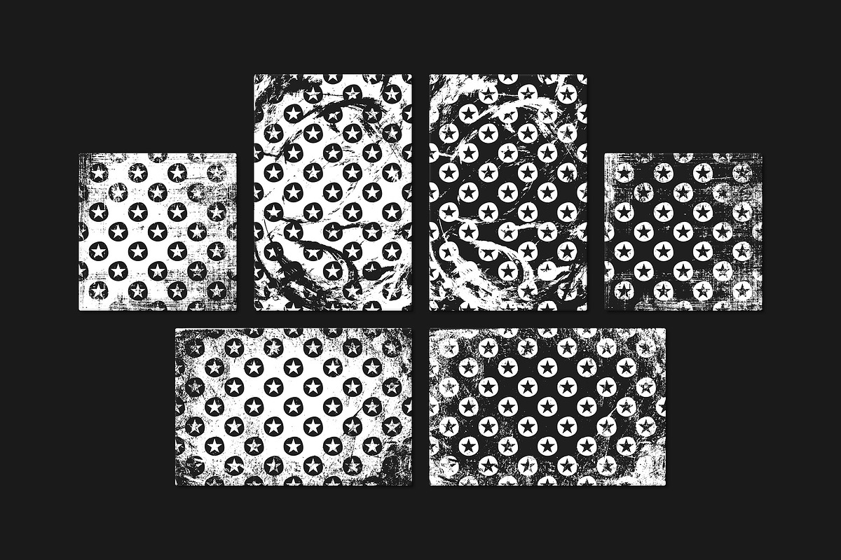 Stars - 44 Grunge Patterns, a Pattern Graphic by Tustan (Photo 3 of 10)