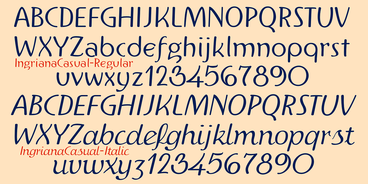 IngrianaCasual, a Sans Serif Font by Ingrimayne Type (Photo 6 of 8)