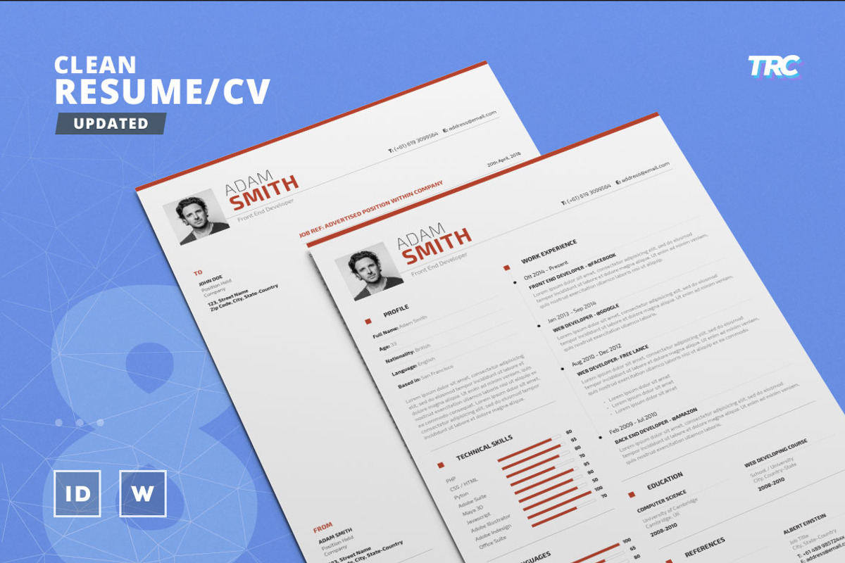 Clean Resume/Cv Template Volume 8, a Resume Template by TheResumeCreator (Photo 1 of 6)