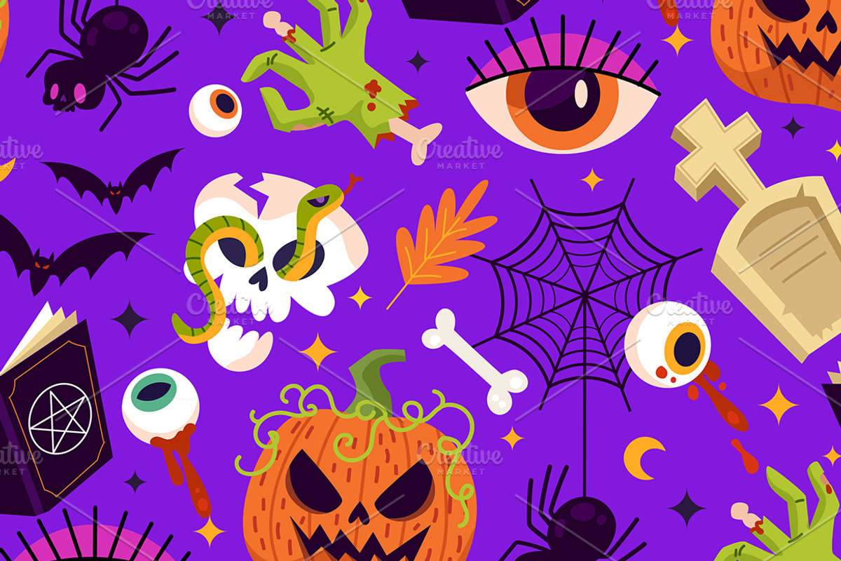 Flat Halloween Season Pattern, a Pattern Graphic by MISS CHATZ (Photo 3 of 3)