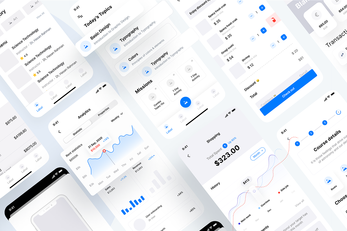 Multi-concept App Wireframe UX Kit, a Wireframe Template by Ofspace Digital Agency (Photo 2 of 6)