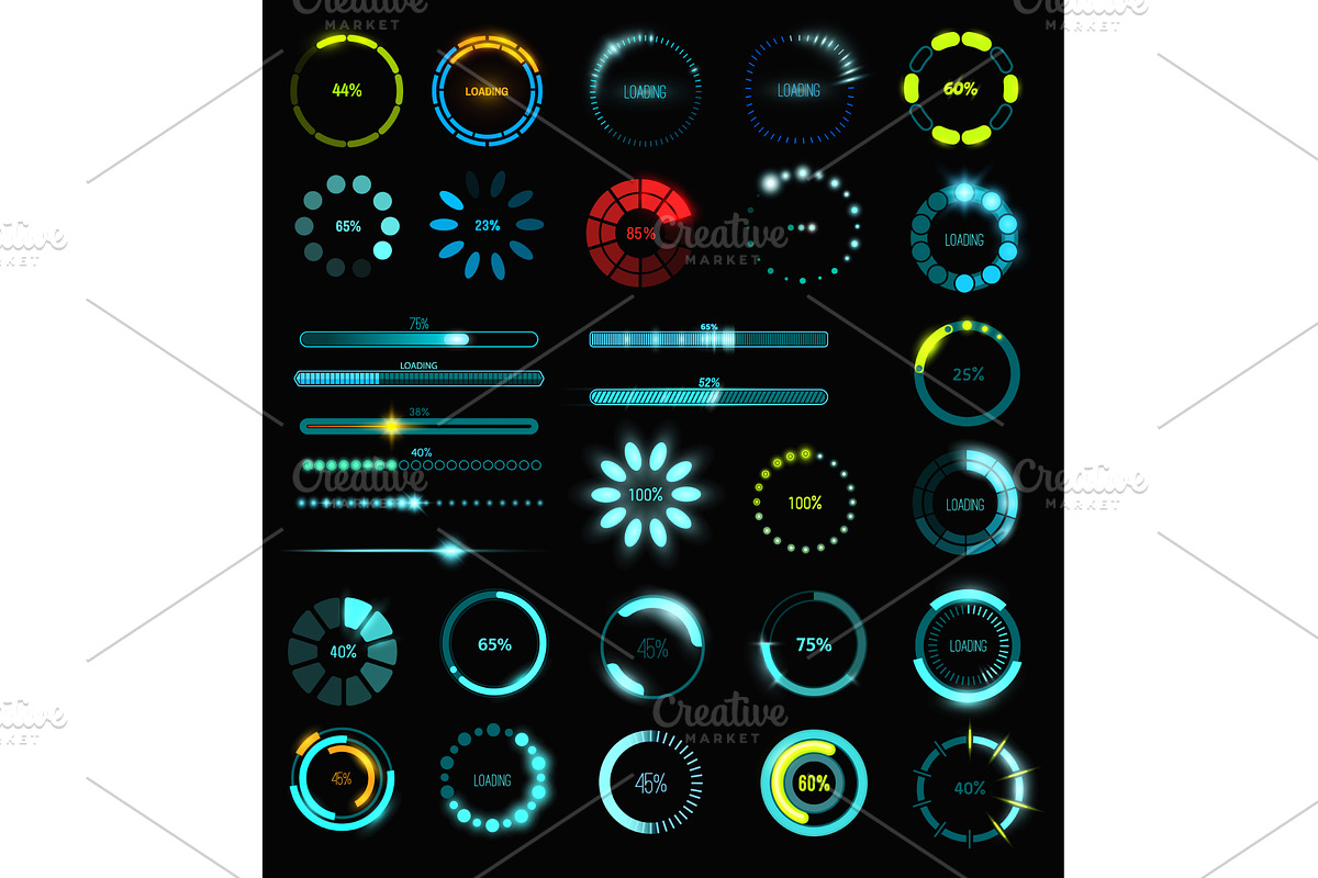 Loading process and status bar, a Templates & Theme by Vector Tradition