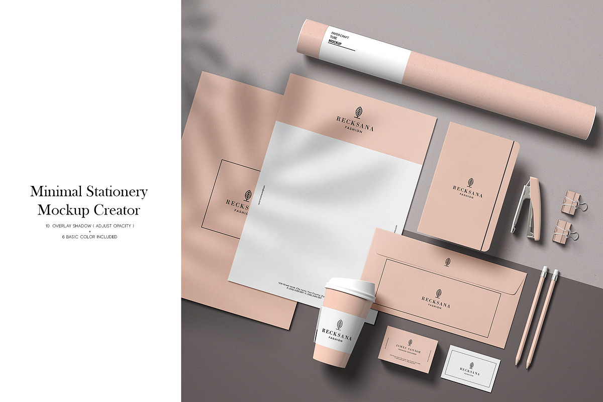Minimal Stationery Mockup Creator, a Books & Magazine Mockup by Momogi (Photo 1 of 8)