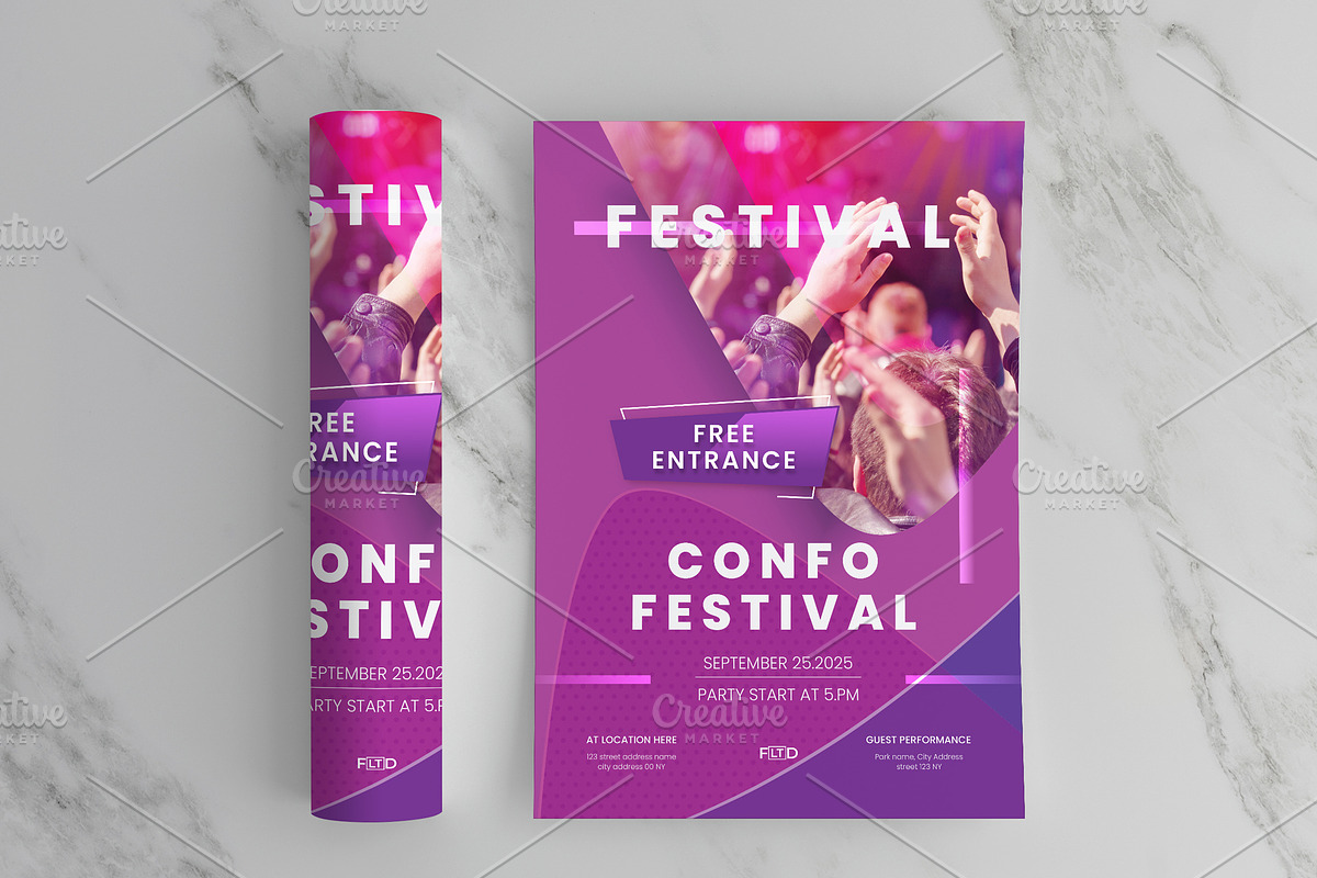 Festival Flyer Template, a Flyer Template by Cristal Pioneer (Photo 1 of 4)