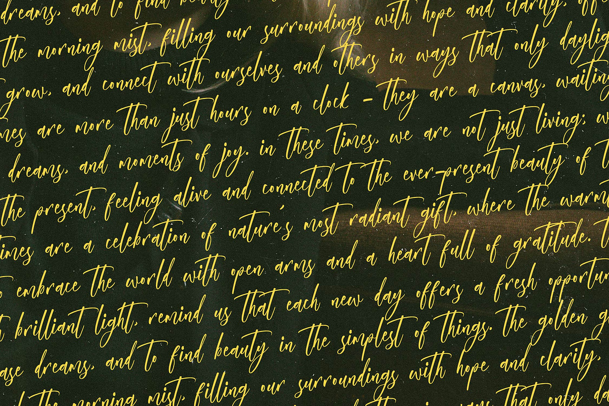 Sunshine Daytimes Bold Handwritten, a Script Font by stylishtype.co (Photo 14 of 20)