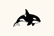 Orca in clean flat vector style, an Animal Illustration by Pray Art Design Studio (Thumbnail 1 of 3)
