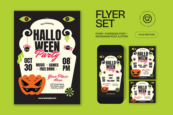 Halloween Party Flyer preview 4