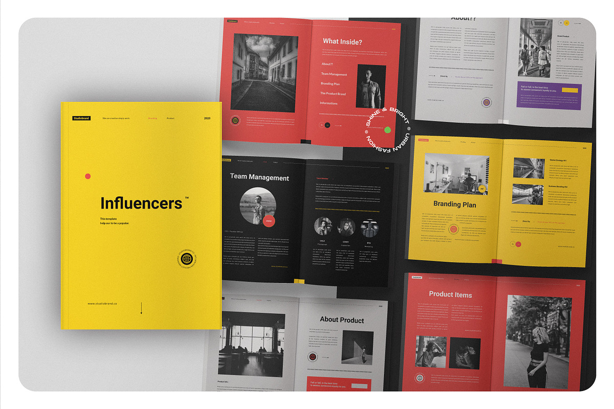 Influencers Business Brand, a Magazine Template by Typetemp Studio