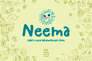 NEEMA - Child's Cute Handwritten, a Symbol Font by Revoltan Studios (Thumbnail 1 of 6)