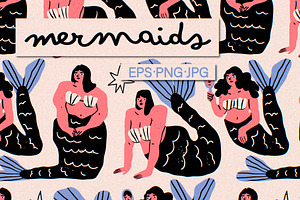 Mermaids, a Person Illustration by Twisted Tail