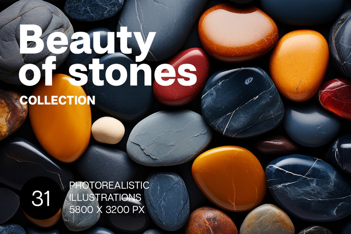 Beauty of stones. 31 images, a Decorative Illustration by Handmadefont (Photo 1 of 11)