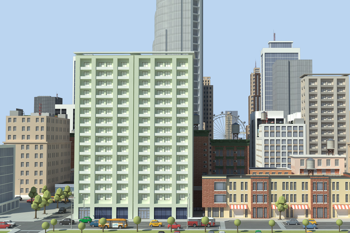 Realistic Lowpoly Simple City VR/AR, an Environmental 3D Model by NOMODOL (Photo 17 of 59)