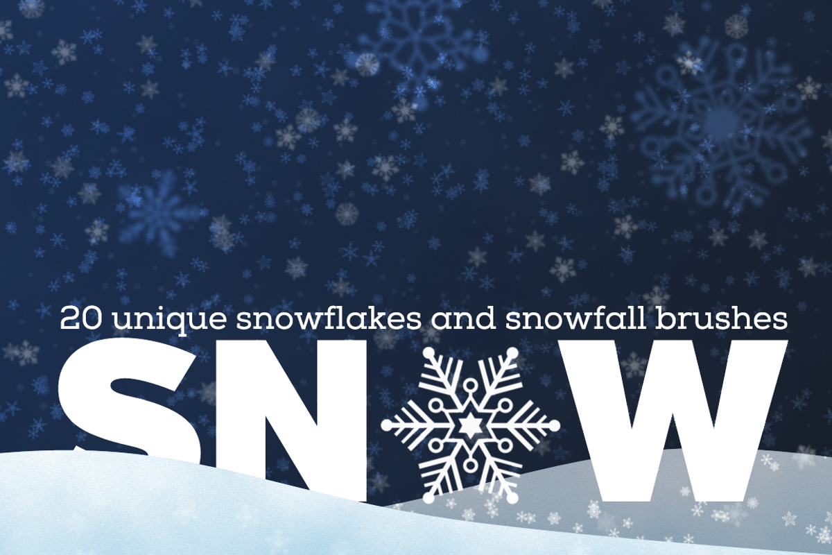 Snowflake Brushes, a Brush Add-On by Saunter Studios (Photo 1 of 4)
