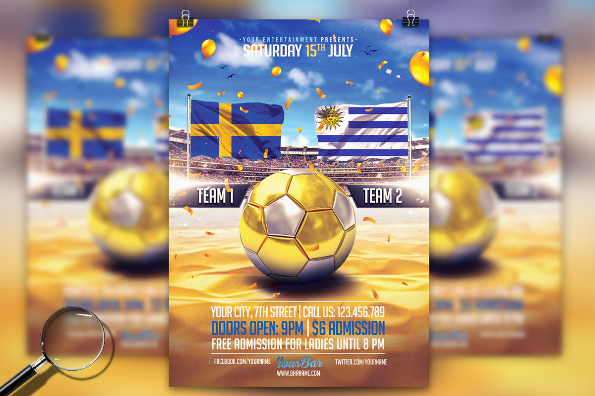 Qatar World Soccer Cup | 2in1 Flyer, a Flyer Template by GIGA-TEMPLATE (Photo 2 of 9)
