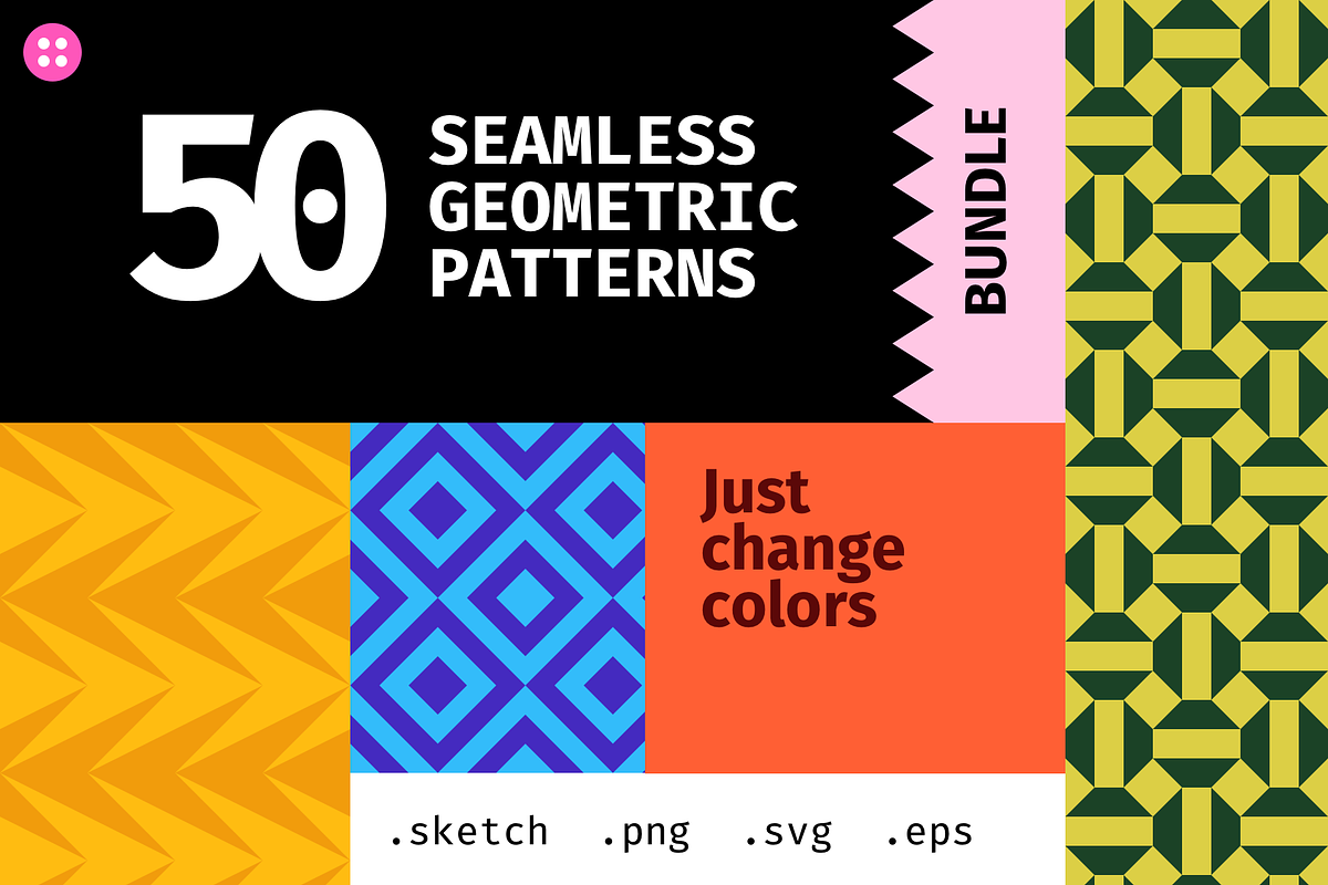 50 Geometric Patterns • Blocco, a Pattern Graphic by WOOHOO (Photo 1 of 5)