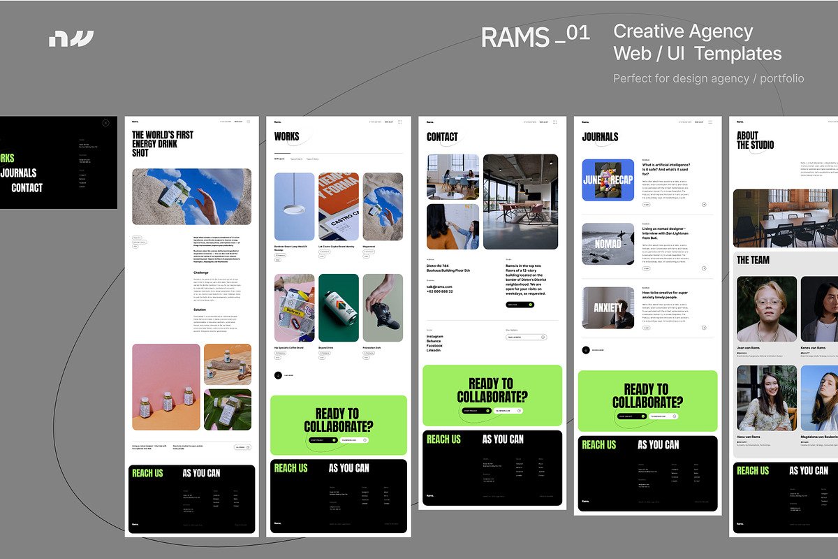 RAMS - Creative Agency Web UI Kit, an UI Kit Template by neuwebz (Photo 5 of 6)