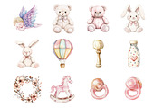 Blush Pink Ivory Baby Nursery Clipar, an Illustration by Design Market (Thumbnail 2 of 3)