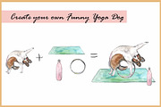 Yoga Cats & Dogs Clipart, an Animal Illustration by VianneArt (Thumbnail 7 of 11)