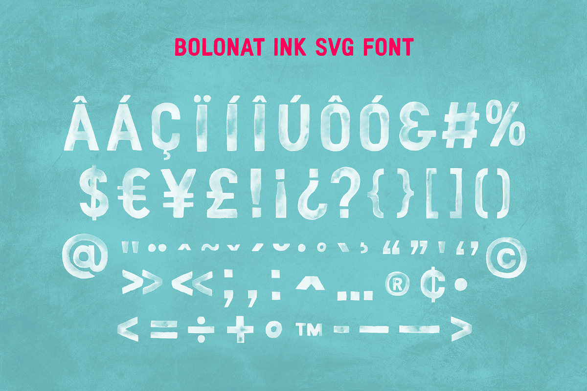 Bolonat Watercolor SVG & OTF fonts. preview 4