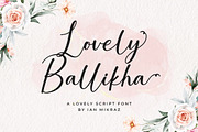 Lovely Ballikha - A Lovely Script Fo, a Script Font by ianmikraz (Thumbnail 1 of 8)