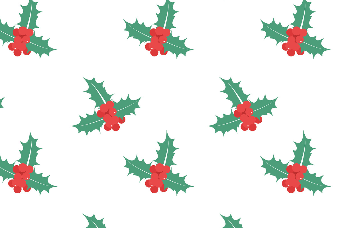 Holly Berries Seamless Pattern, a Pattern Graphic by Viktorijareut (Photo 1 of 5)