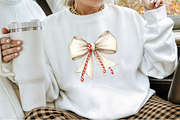 Christmas Candy Cane Bows Clipart, an Illustration by Sublimation Artist (Thumbnail 4 of 6)