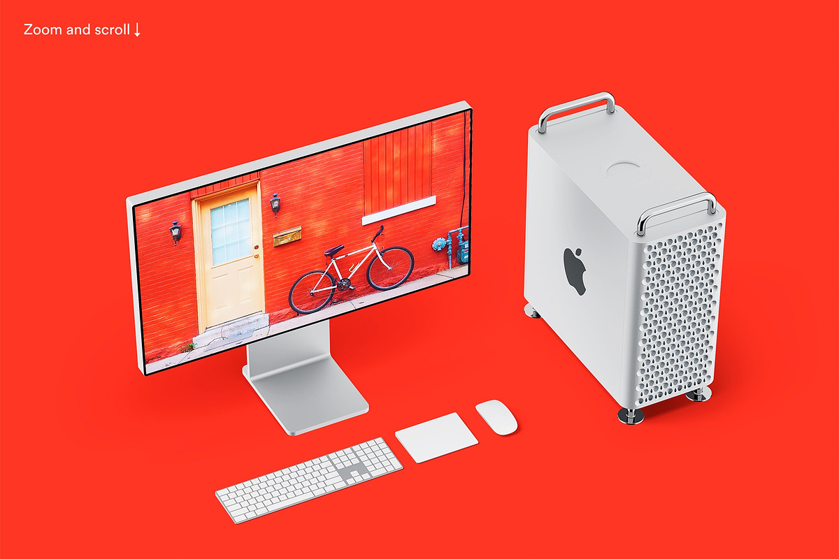 Apple Mac Pro & Display XDR Mockups, a Product Mockup by ls.graphics (Photo 11 of 14)