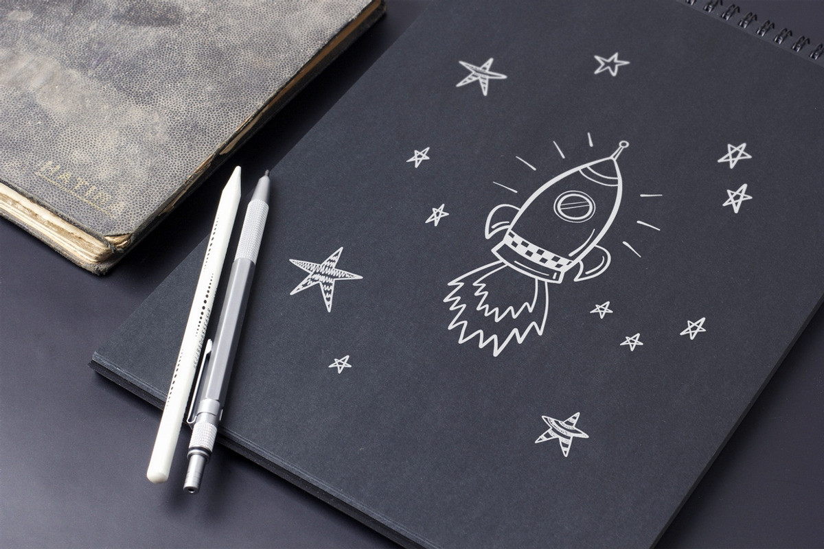 Space doodle set, an Object Graphic by Hala (Photo 3 of 3)