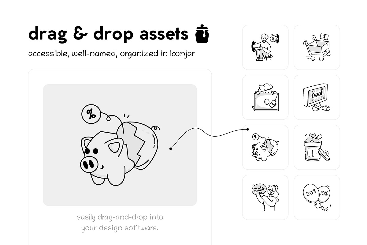 Shopping Doodle Icons, an Outline Icon by Vectors Market (Photo 4 of 10)