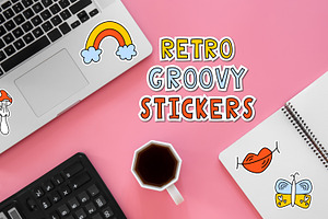 Retro Groovy Stikers